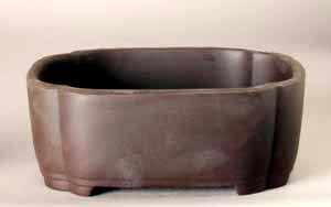 6.5" Rectangular Houtoku Pot # 1545C